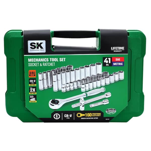 SK SK 41 Piece 3/8 160P Mechanic Tool Set SK01482 - The Home Depot