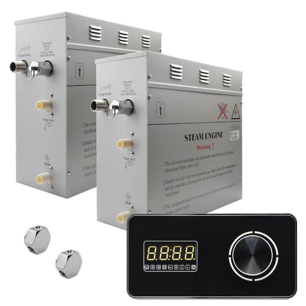 Steam Planet Superior Encore 18kW Steam Bath Generator, Self-Draining with Horizontal Digital Keypad in Black