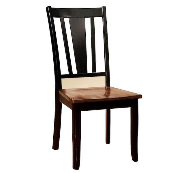 Dover Black and Cherry Transitional Style Side Chair