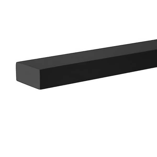 Avondale/Leyton 1.5 in. W x 91.5 in. H Square Edge Moulding in Raven Black
