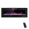 R.W.FLAME 50 in. Wall Mount Low Noise Electric Fireplace with Remote Control and Touch Screen, Multi Color Flame in Black ZYHD-850C3