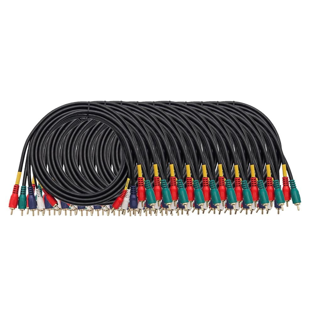 25 ft. Premium 5-RCA Component Video Plus Audio Cable Black (10-Pack) price history on PriceWatchPro