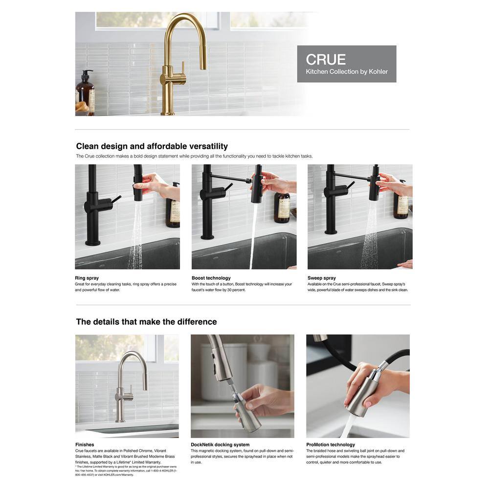 Modern Brass Touchless Pull-Down Kitchen Faucet with Sprayhead