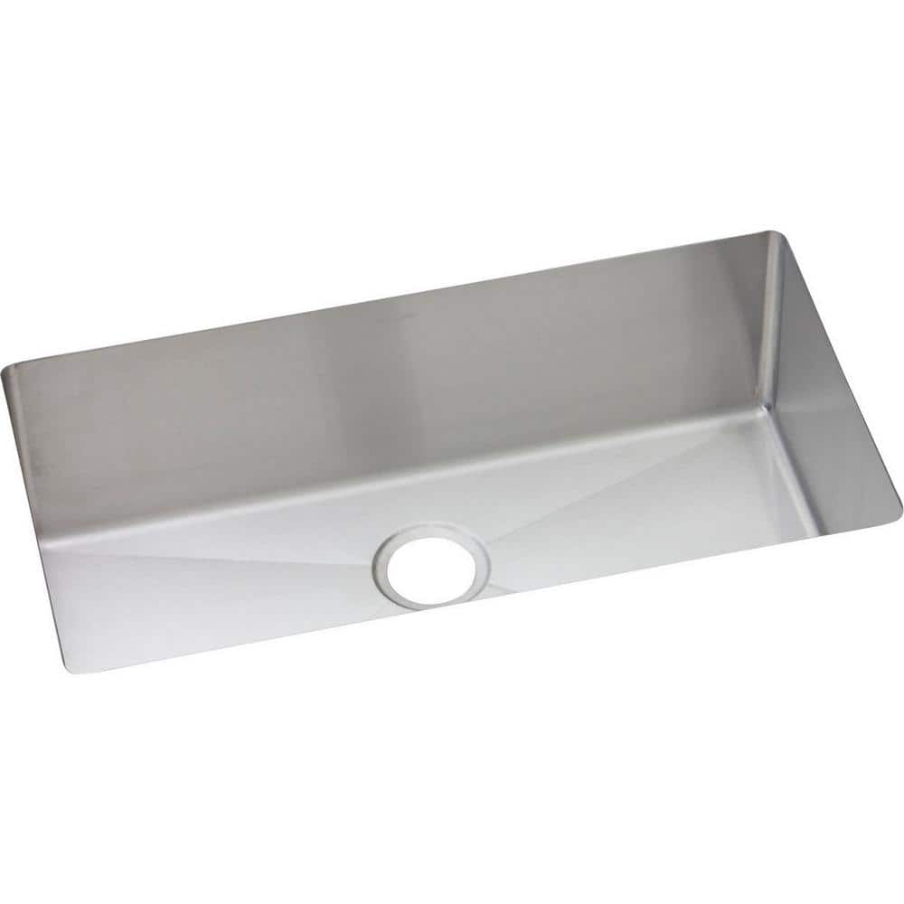 Crosstown Polished Satin Stainless Steel Single Bowl Undermount Sink
