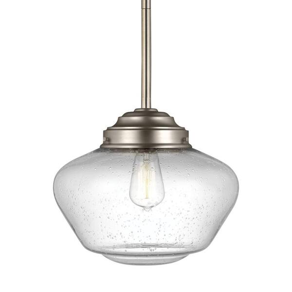 Generation Lighting Alcott 1-Light Satin Nickel Pendant