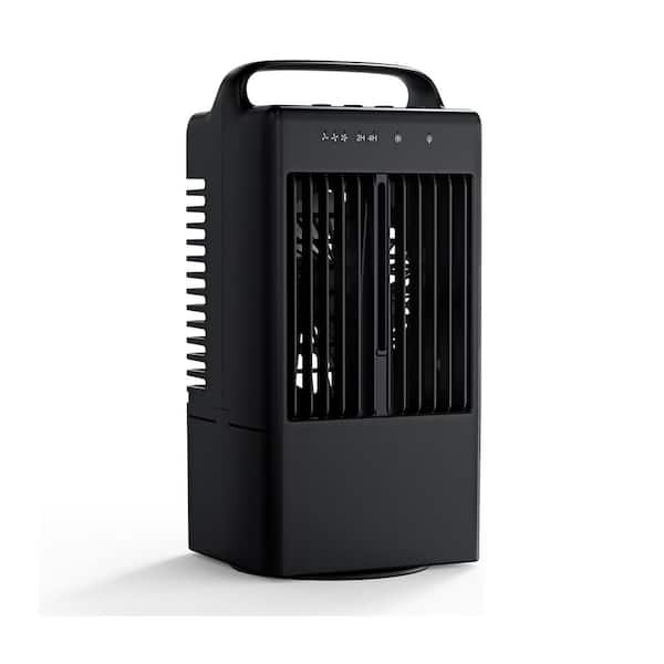 Adrinfly 2/4H Timer Portable Air Conditioner Mini Evaporative Cooler with Handle, 800ML Water Tank, 3-Speeds, 7-Color Light