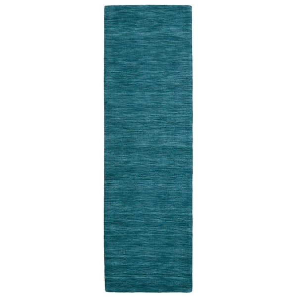 Weave & Wander Celano Teal 3 ft. x 8 ft. Solid Runner Rug
