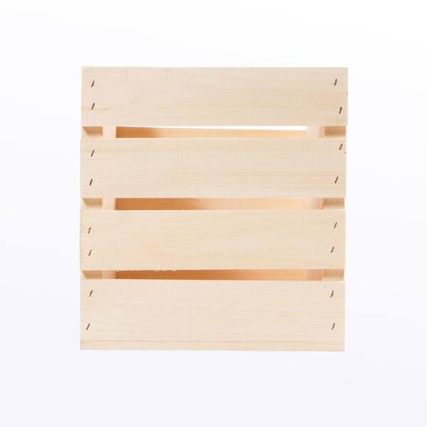 Crates & Pallet 10 in. x 10 in. x 5 in. Unfinished Wood Pine Square Shadow  Box 67333 - The Home Depot