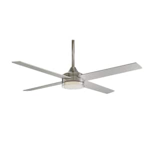 Mercer II 52 in. Indoor Brushed Nickel Standard Ceiling Fan with CCT LED Included with Remote Control Included