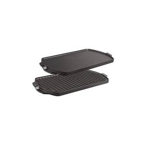 19 x 9.5 in. Black Cast Iron Reversible Grill Griddle with Nonstick Surface