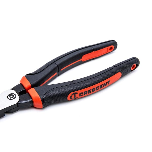 Crescent Z2 8 in. High Leverage Long Nose Pliers with Dual Material Grips  Z6548CG-06 - The Home Depot