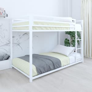 Mabel White Metal Twin Over Twin Bunk Bed