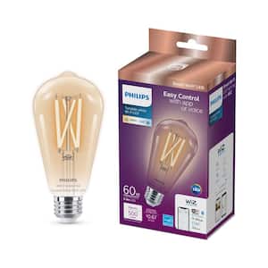60-Watt Equivalent ST19 Smart Wi-Fi LED Vintage Edison Tuneable White Light Bulb Powered by WiZ with Bluetooth (1-Pack)