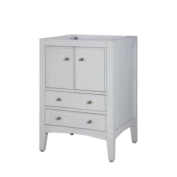 RYVYR Kent 24 in. W x 21 in. D x 34 in. H Ash Vanity Cabinet Only in White Wash