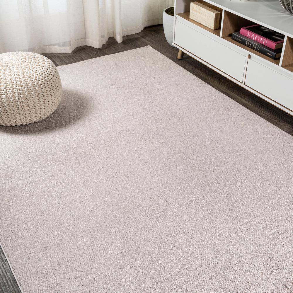 Beige Low-Pile Synthetic Reversible Area Rug, 3 x 5 ft