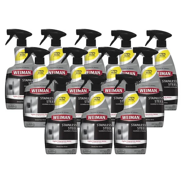 Weiman 22 oz. Stainless Steel Cleaner and Polish Spray (12-Pack)