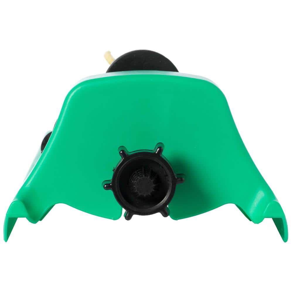 Green Plastic Oscillating Water Sprinkler with 18 Nozzle Jets