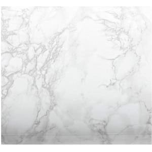 Countertop Laminate Cover Update Grey White Granite Marble Vinyl Roll 36 in. x 72 in. Waterproof Thick, 6 ft.