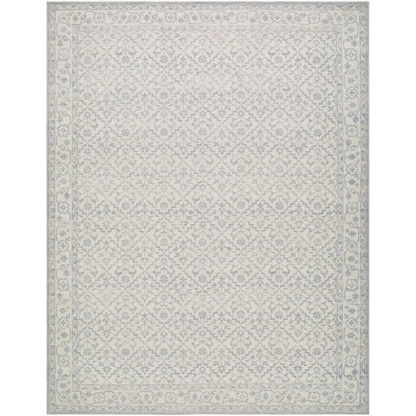 Nabela Noor Home Maan Sky Blue/Off-White Traditional Area Rug, 9 ft. 1 in. x 12 ft.