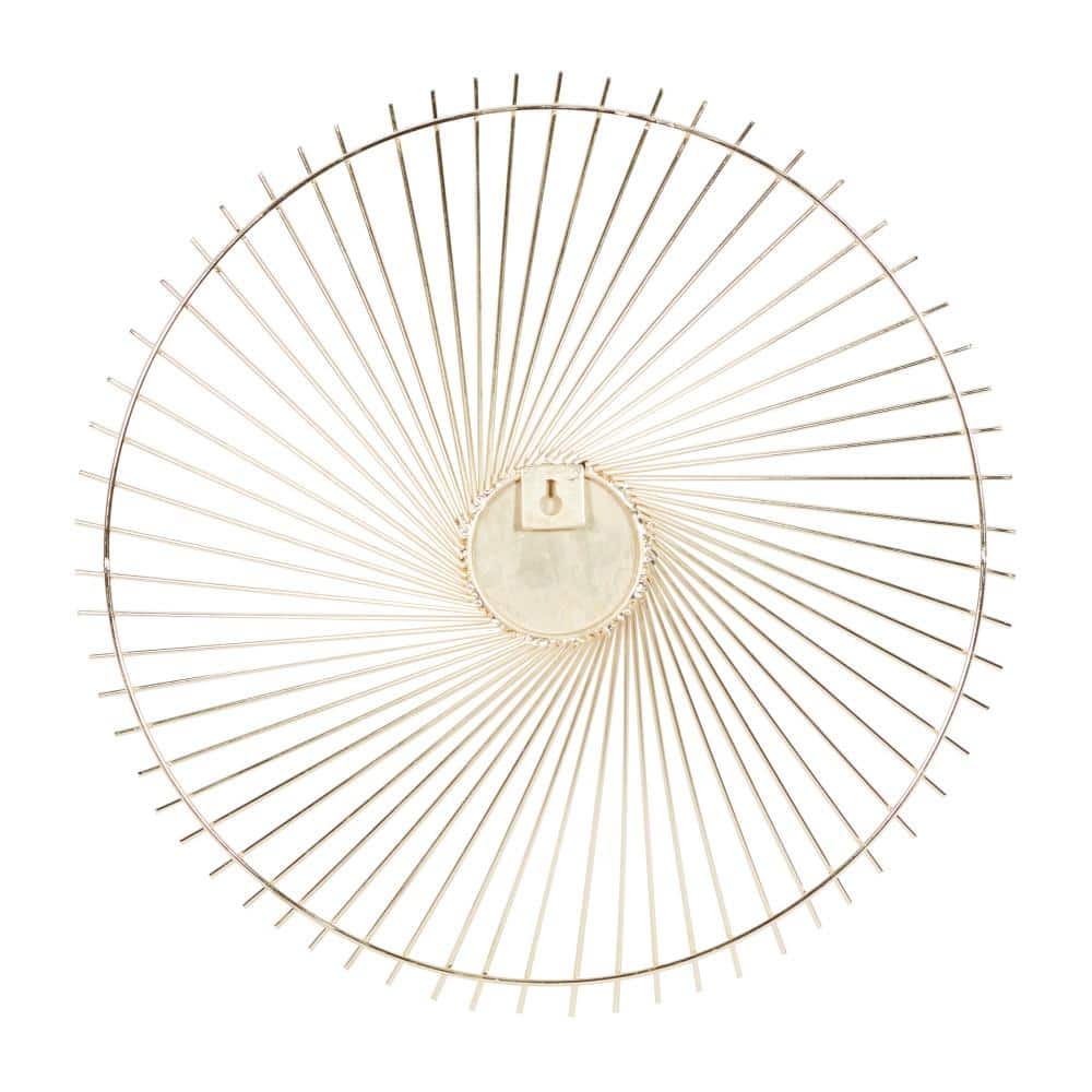 Gold Circular Metal Sunburst Wall Sculpture Set of 3