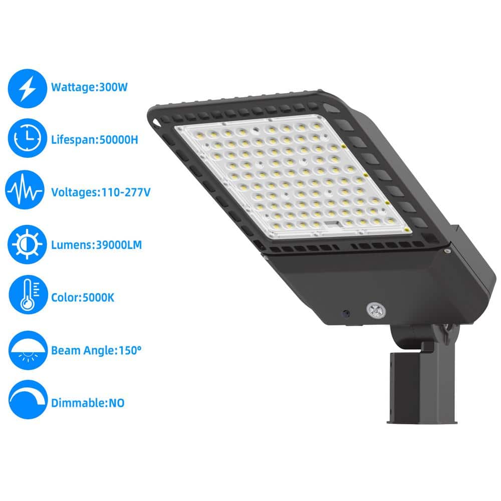Bieuoram 27" Bronze LED Parking Lot Light with Photocell