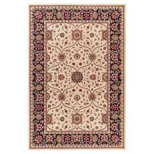 Jewel Collection Voysey Ivory Rectangle Indoor 9 ft. 3 in. x 12 ft. 6 in. Area Rug