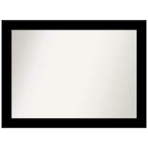 Basic Black 43.5 in. x 32.5 in. Non-Beveled Casual Rectangle Wood Framed Wall Mirror in Black