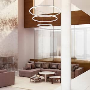 Spunto Collection 216-Watt Silver Integrated LED Chandelier