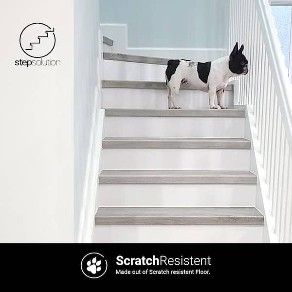 Lakeside Hill Oak Stair Tread Molding Square - Exact Match for Lifeproof Vinyl Floor, 2 Pieces, 46 in. x 7 in. x 8 mm T