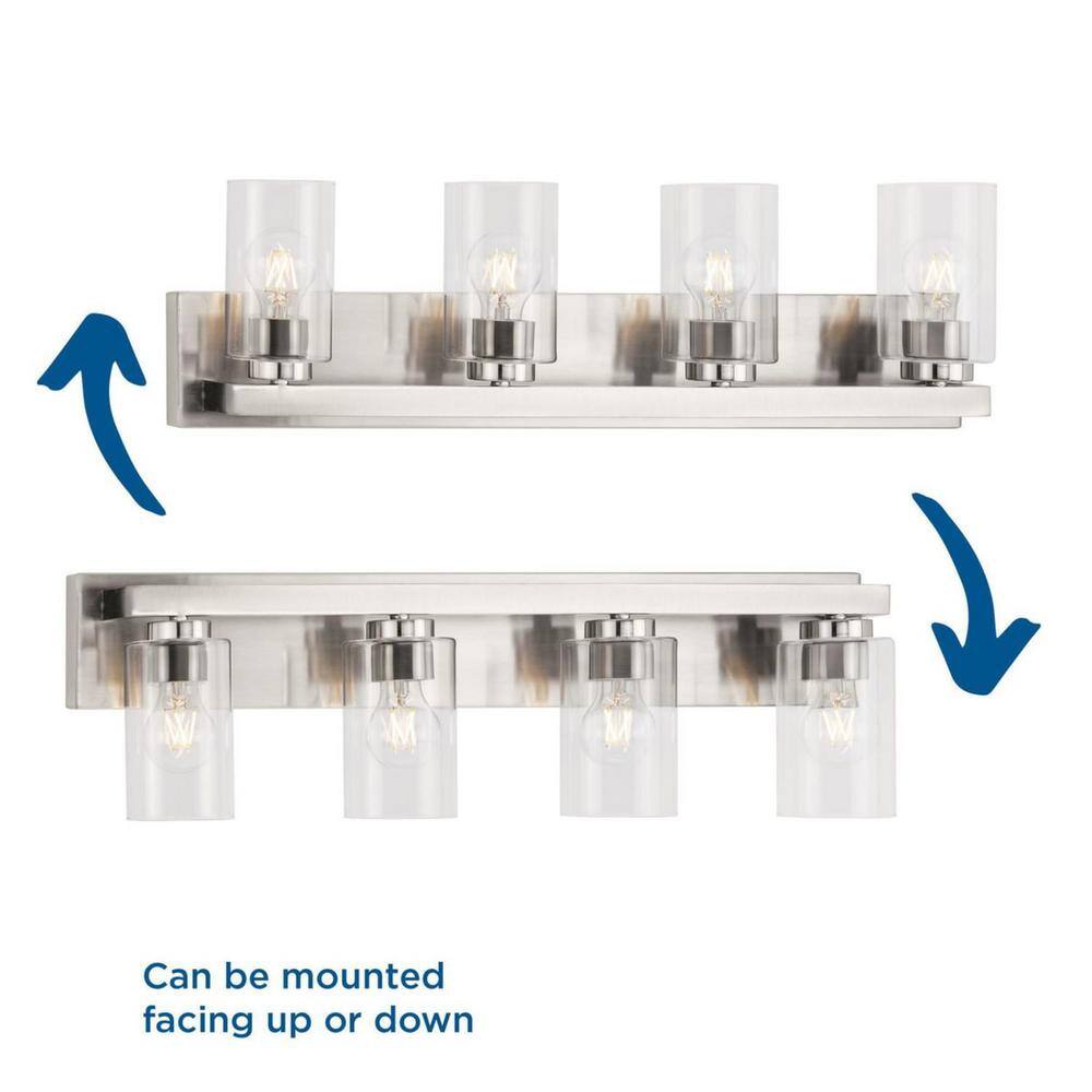 Goodwin 32" Brushed Nickel Cylinder Vanity Light