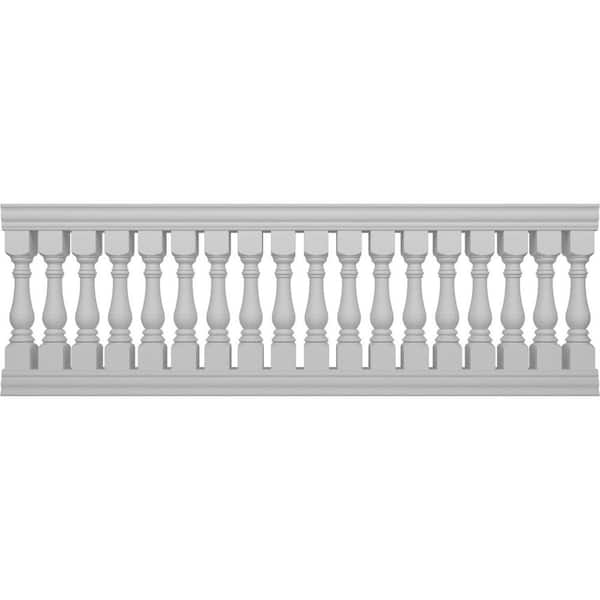 Ekena Millwork Fiberthane Bradford Balustrade 120 in. L x 42 in. H Fiberglass Railing Kit