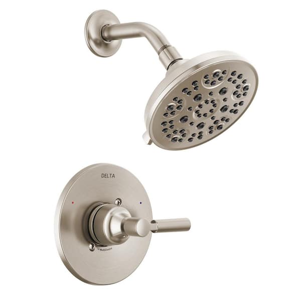 Lorna Single Handle 5-Spray Shower Faucet 1.75 GPM with Pressure Balance in Spotshield Brushed Nickel