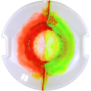 Day Glow Super V Saucer Disc Sled in Tie Dye