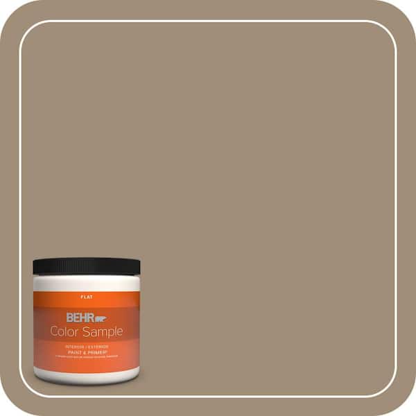 BEHR PREMIUM PLUS 8 oz. #ECC-17-1 Cottage Walk Flat Interior/Exterior Paint & Primer Color Sample