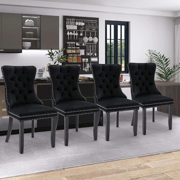 Dining Chairs Velvet Dining Chairs Set Of Mid-Century Modern