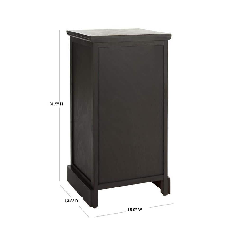 Transitional Grey Pine Freestanding Office Storage Cabinet