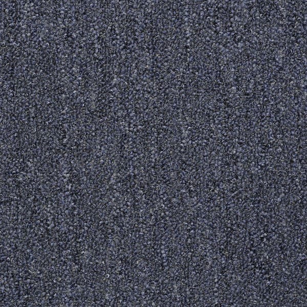 TrafficMaster Viking - Stoneybrook - Blue 12 ft. Wide x Cut to Length 11.3 oz. Olefin Loop Carpet