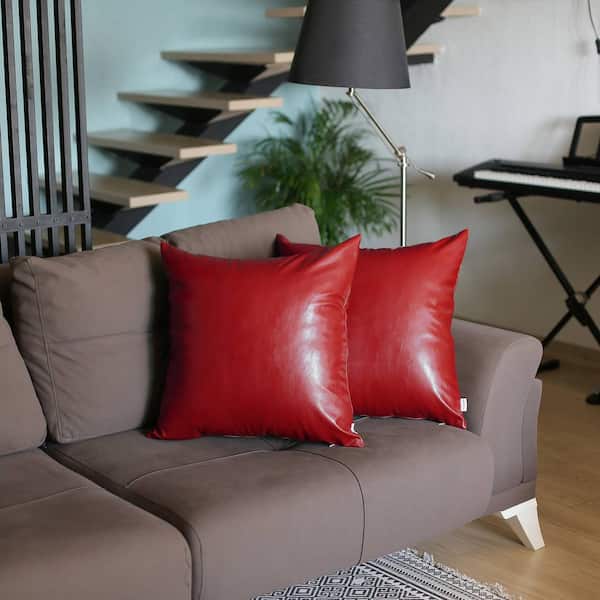 red boho living room