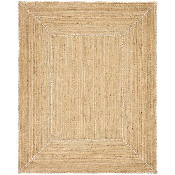 Terrazzo Jute Natural 8 ft. x 10 ft. Solid Contemporary Area Rug