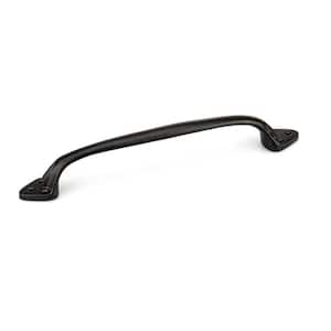 Sheffield Collection 12 in. (305 mm) Matte Black Traditional Curved Barn Door Pull