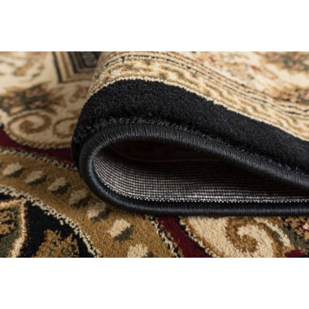 Sensation Oriental Medallion 2' x 3' Black Synthetic Area Rug
