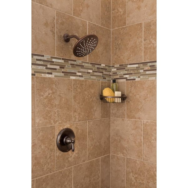 Brantford Posi-Temp Rain Shower Single-Handle Tub and Shower Faucet Trim Kit in Oil Rubbed Bronze (Valve Not Included)