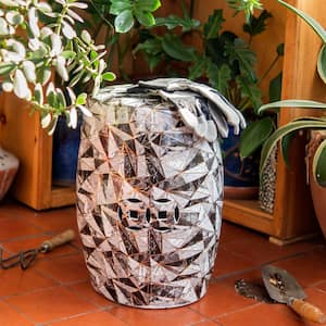Marble and Gold Design Ceramic Garden Stool