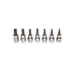 3/8 in. Drive Hex Bit SAE Socket Set (7-Pieces)