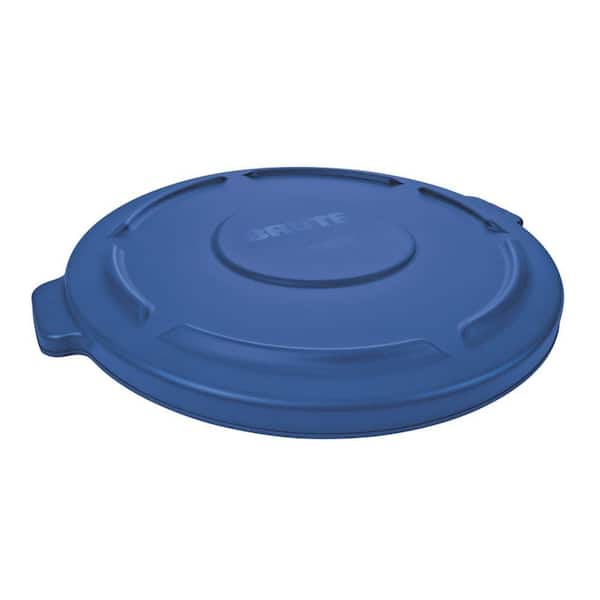 Rubbermaid Commercial Products Brute 32 Gal. Blue Round Vented Trash Can Lid