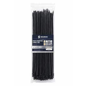 SEKUREON 12 in. Zip Ties Double Sided Toothed 100 lbs. Tensile