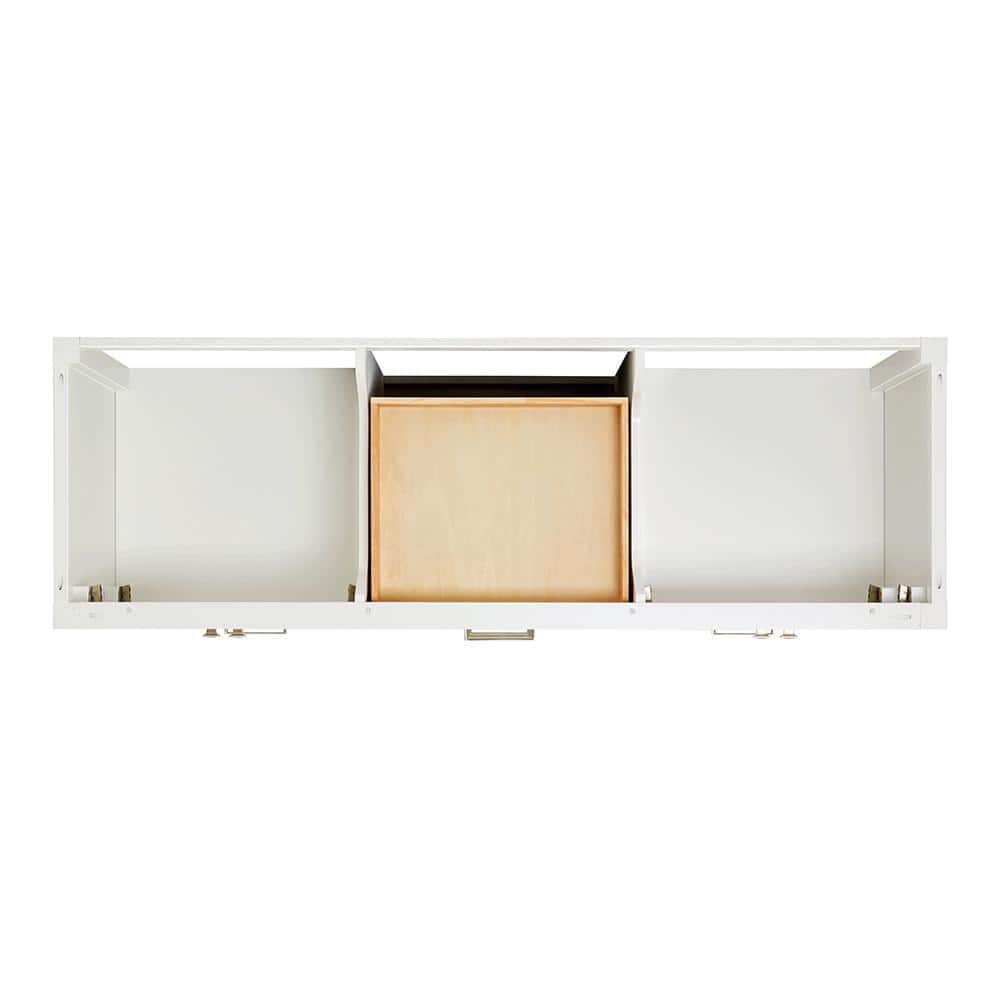 Cambridge 67" White Marble Top Double Basin Freestanding Vanity