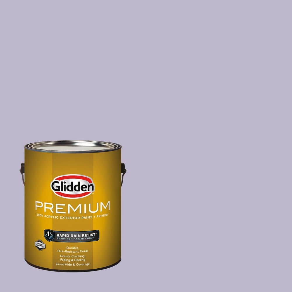 Glidden Premium 1 gal. PPG1175-4 Wild Lilac Flat Exterior Latex
