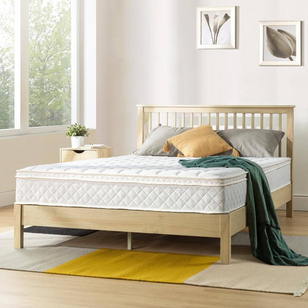 best price mattress Queen Medium Pocket Spring Euro Top 10 in. Bed-in-a-Box Mattress, White -  HD-SP-10Q