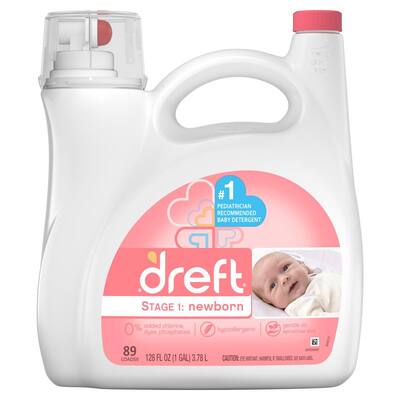 128 oz. Newborn Baby Stage-1 Liquid Laundry Detergent (89-Loads)